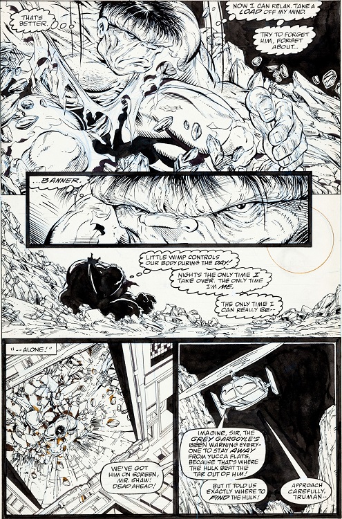The Amazing Spider-Man #328, Page 2 (featuring Hulk!). Sold for: $17,925. Click for Todd McFarlane original comic art values