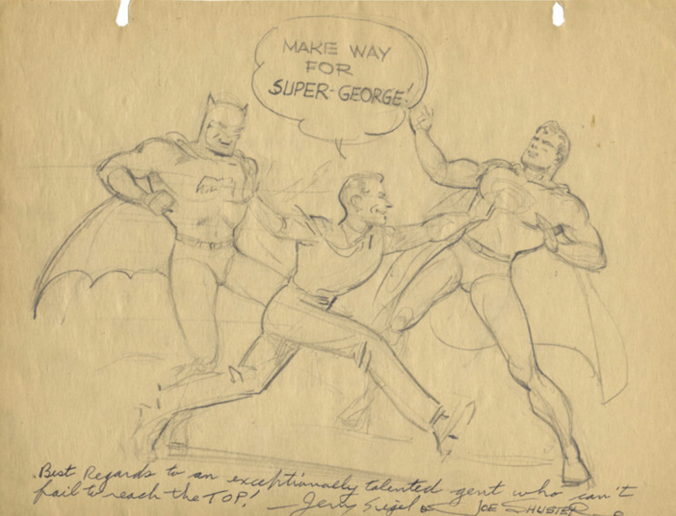 Batman and Superman Illustration sold for $11,650
Joe Shuster