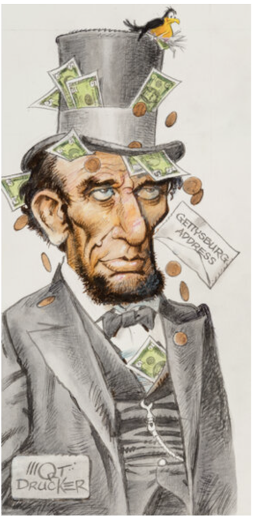 Abraham Lincoln Caricature Illustration by Mort Drucker sold for $4,250. Click here to get your original art appraised.