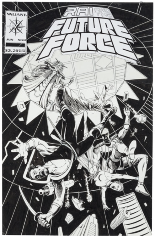 Rai and the Future Force #10 Cover Art by Sean Chen sold for $1,435. Click here to get your original art appraised.