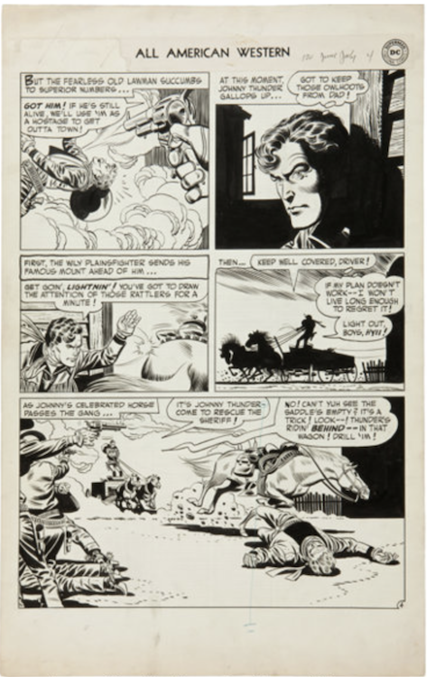 All-American Western #120 Page 4 by Sy Barry sold for $1,135. Click here to get your original art appraised.