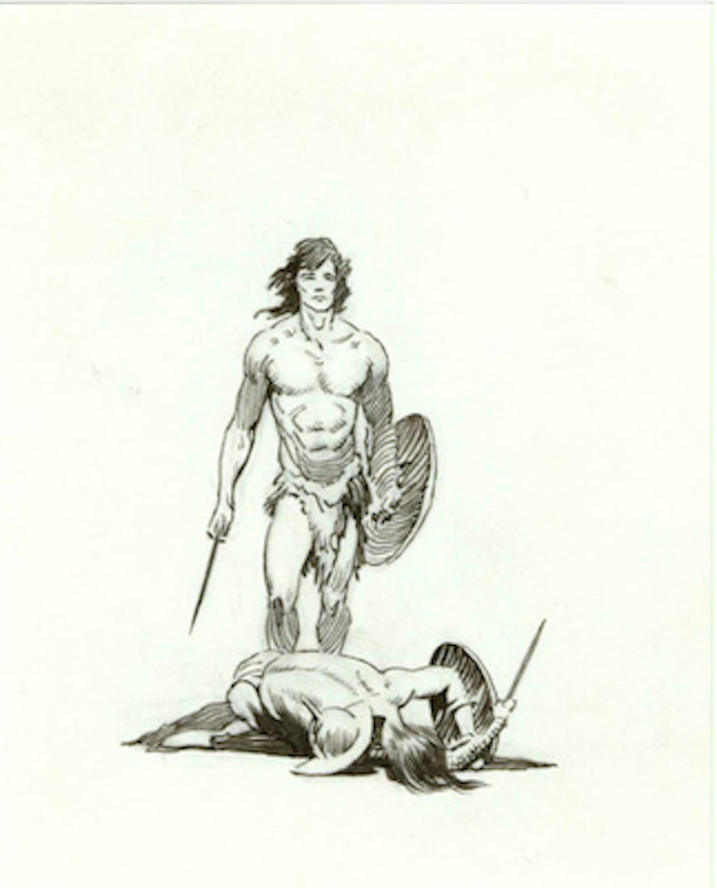Tarzan and the Lost Empire original art by Frank Frazetta sold for $4,600. Click here to get your original art appraised.