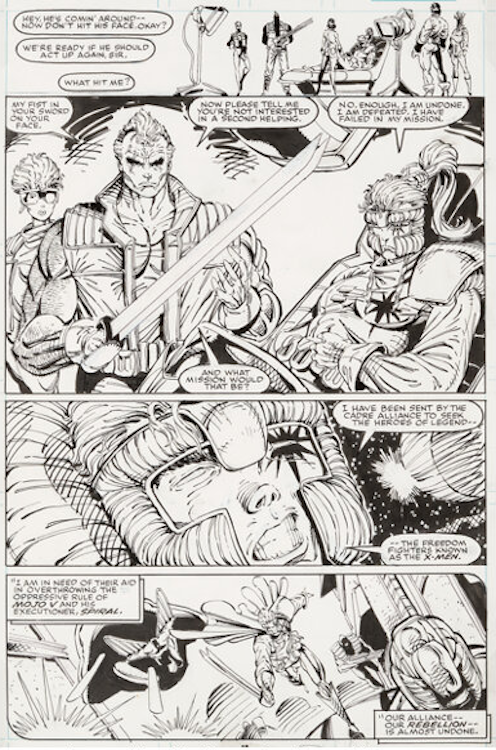 New Mutants #100 Page 18 by Rob Liefeld sold for $33,600. Click here to get your original art appraised.