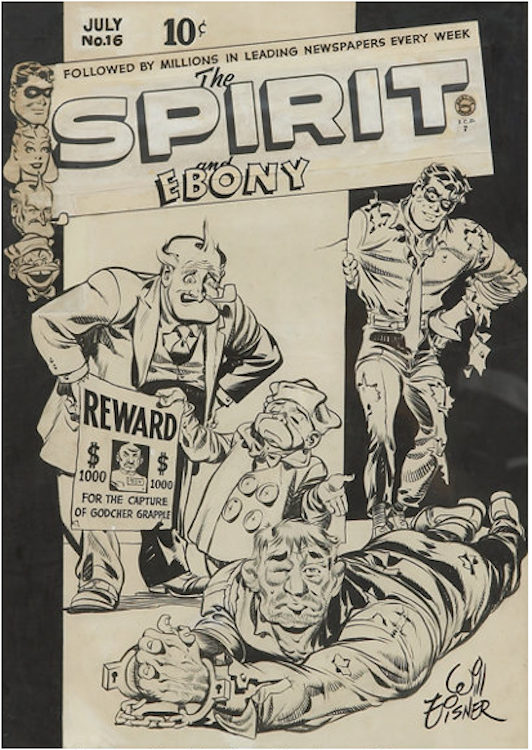 The Spirit #16 Cover Art by Will Eisner sold for $31,070. Click here to get your original art appraised.